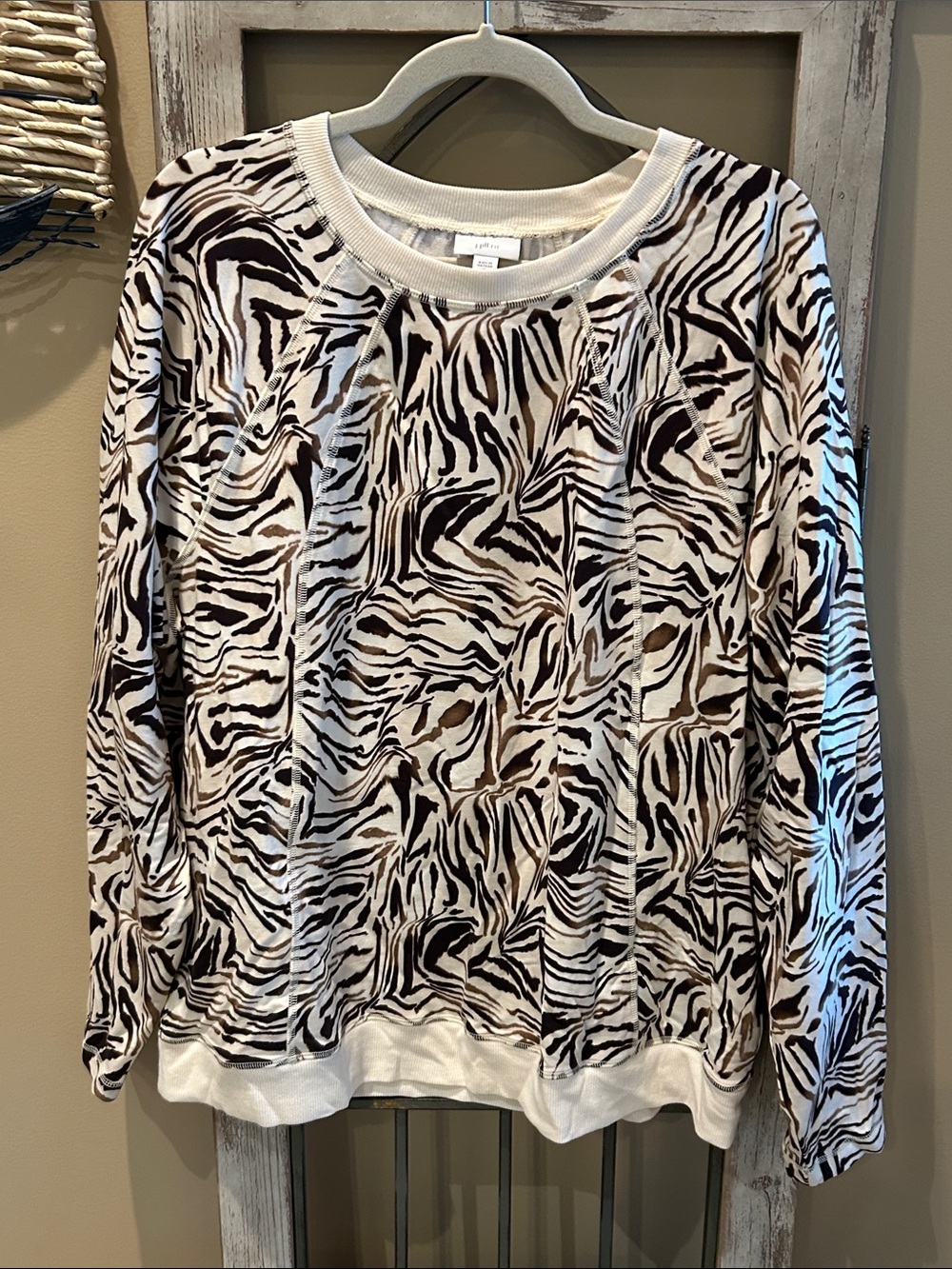J. Jill Animal Print Sweatshirt